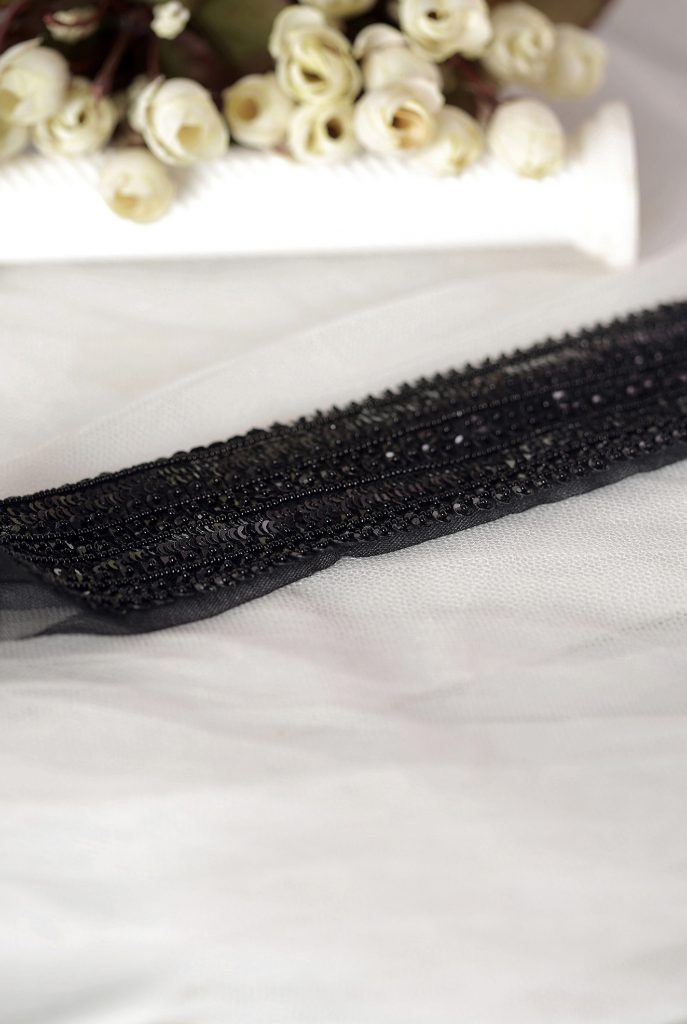 Cosplay Belt | Avalon Black Trim Hand Made Appliqué