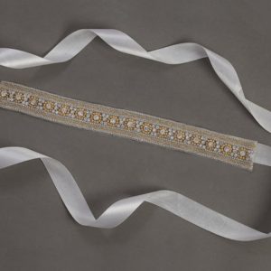Gold beaded bridal trim | Dressy Belts | Gold and Silver Beaded