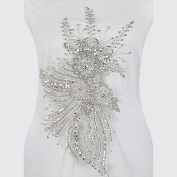 Floral Rhinestone Side Appliqué | Empress Sun Applique