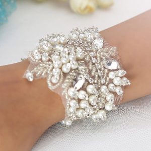 Bridal Cuff Trim | Jeanette Hand Beaded Bridal Cuff
